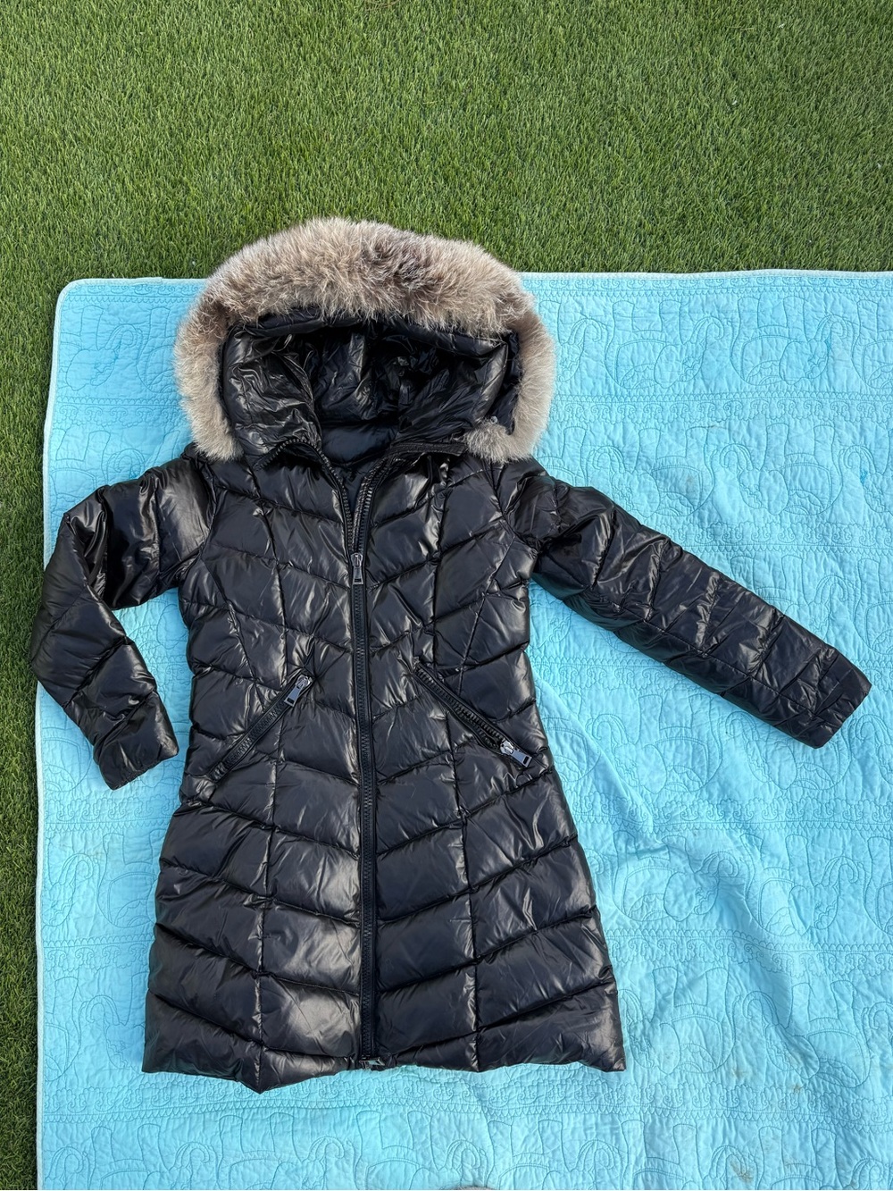 Moncler Fulmarus Fox Fur Women's Long Padded Jacket